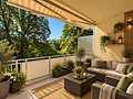 Sonnige 2 Zi.-Whg. mit großem Südbalkon in Perlach und Stellplatz - schöner großer Balkon KI generiert