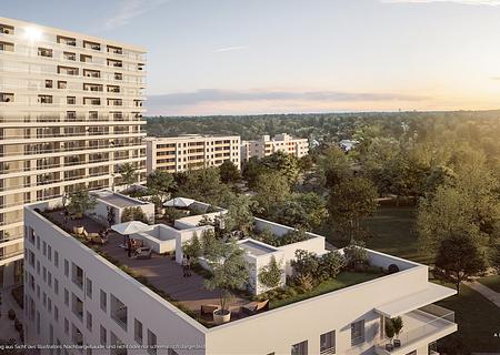 Über den Dächern der Stadt: Moderne 2-Zi.-Whg. mit Duschbad und großem Südbalkon - Illustration 1