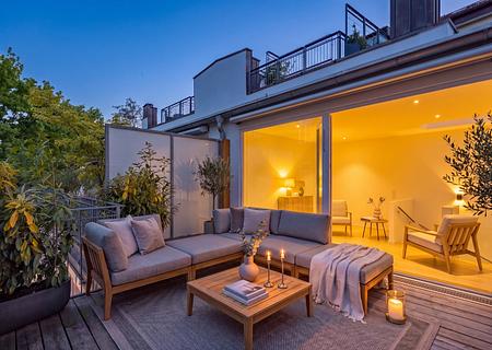 Idyllische Ruheoase in bester Citylage: Stylisches Townhouse mit Rooftop-Terrasse - Hinreißendes Outdoor-Refugium  (virtuell möbliert)
