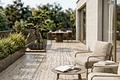 Neubau: Hochkarätige 3-Zimmer-Wohnung mit Südwest-Terrasse nahe Isarhochufer - Naturstein-Terrasse mit Aussicht (Visualisierung)