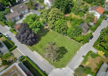 Baugrundstück mit genehmigtem Doppelhausprojekt und über 330 m² möglicher Wohnfläche - 619 m² Grundstücksfläche