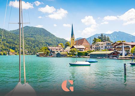 Ca. 41 qm große sonnige Terrasse! - Wohnen am Tegernsee - Titelbild