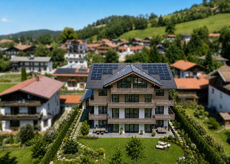 Leben, wo andere Urlaub machen – Exklusive Gartenresidenz mit 297 m² Privatgarten am Schliersee - Visualisierung Vogelperspektive