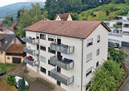 Charmantes 1,5-Zimmer-Apartment mit EBK und kompletter Möblierung - Hausrückseite
