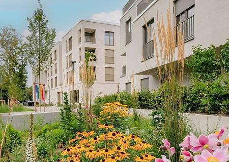 Großzügig und modern: Barrierefreie 3-Zimmer-Wohnung in "Landsbergs neuer Seite" - sofort beziehbar! - Aussenanlagen