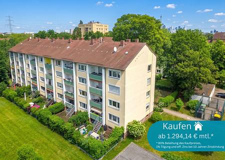 Einziehen und wohlfühlen! Modernisierte 3-Zimmer-Wohnung in ruhiger Lage - Außenansicht 1