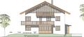 Schliersee-Neuhaus: Exklusive 3-Zimmer Landhaus-Wohnung im Obergeschoss mit Bergpanoramablick - Haus 8 Ansicht Osten