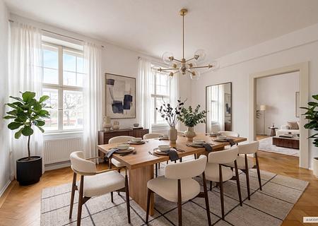 Historischer Charme: Stilvolle Altbauwohnung mit flexiblem Raumangebot - Visualisiertes Zimmer