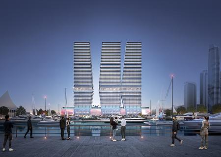 W-Tower Dubai Harbour beim Yachtclub - 240522-Frontside-Landscape-10