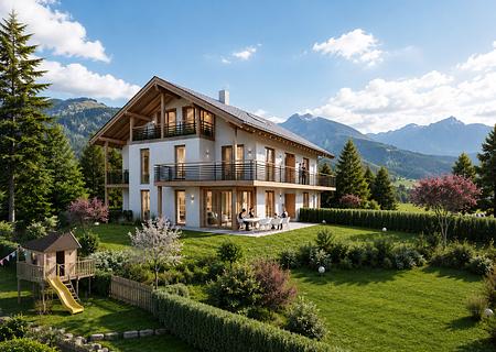 Maximale Privatsphäre:
Neubau Landhausvillen-Hälfte mit Panoramabergblick
- Schliersee-Neuhaus - Hausvisualisierung