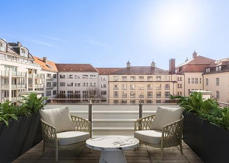 Lichterfüllte 3-Zimmer-Wohnung mit großzügigem Balkon in privilegierter Lage - Charmanter Südost-Balkon (virtuell möbliert) 