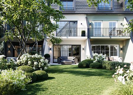 Stilvolles Stadthaus mit vier Schlafzimmern - Gartenansicht Haus
