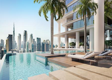 Marasi Bay Marina - Dubais neuer Luxusbezirk im Burj Khalifa District - VelaViento_Exterior_SkyPool