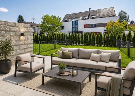 Noch diesen Sommer ins eigene Haus: Fabelhaftes Reihenhaus im begehrten Maxhof - Terrasse