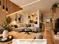 Attraktive 2,5-Zimmer-Wohnung mit Lift & zwei Erkern in grüner Wohnanlage - Renovierungsbeispiel Wohn-/Esszimmer