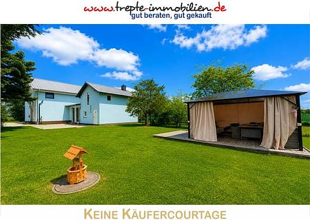 Wohnhaus + Gästehaus mit großen Grundstück in Feldrandlage! Nur 20 Minuten zum Ostseestrand! - Hauptbild