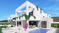 Doppelhaushälften mit 3 Schlafzimmern, 2 Bädern, Keller, Dachterrasse mit Meerblick und optionalem Privatpool nur 400 m vom Strand