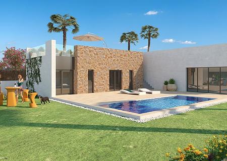 Wunderschöne Villen mit 3 Schlafzimmern, 2 Bädern, Alarmanlage, Damotiksystem und Privatpool im La Finca Golf Resort
