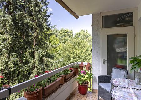 Ruhige schöne ETW Nähe Bethmannpark mit Balkon und TGP im Stadtkern mit sehr guter Infrastruktur - Blick vom Balkon