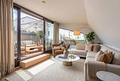 Verstecktes Juwel im Herzen der Maxvorstadt: Modernes Townhouse in ruhiger Hoflage - Wohnbereich mit Dachterrasse (virtuell möbliert)
