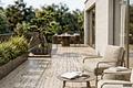 Neubau: Hochkarätige 3-Zimmer-Wohnung mit Südwest-Terrasse nahe Isarhochufer - Naturstein-Terrasse mit Aussicht (Visualisierung)