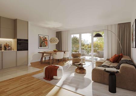 3‑Zimmer‑Wohnung | Balkon | ca. 88 m² | Whg. 50 - Innenvisualisierung_Wallenstein