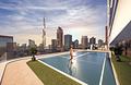 Business Bay 101 - Toplage mit Blick - voll möbliert - Tennis Court