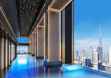 Sky Mansion mit 6 Schlafzimmern - Sky Lounge mit Infinity Pool - 500 m über der Business Bay - 1202_Pool_NF