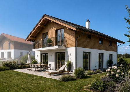 Wo das eigene Zuhause noch Platz zum Atmen hat – sonniges Baugrundstück in Warngau - Visualisierungsbeispiel