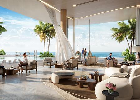 Duplex mit Pool im eigenen Garten - 
Strandlage mit Meerblick vom Feinsten - RUYA_Deyaar_AYA_V18 Residents Lounge_005
