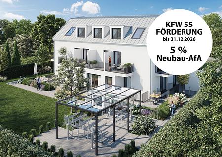 Neubau-Investment mit großzügiger Terrasse und attraktivem Grundriss - Außenansicht Tag