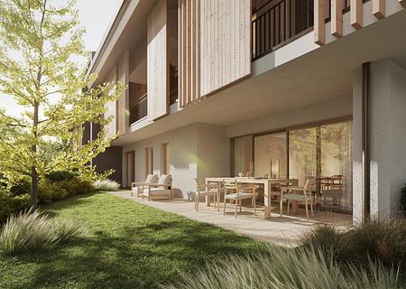 Erstbezug: Großzügige 3-Zimmer-Gartenwohnung mit perfekter Süd-West-Ausrichtung - Terrasse und Privatgarten (Visualisierung)