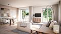 4-Zi-Whg. mit 2 großzügigen Tageslichtbädern, davon 1 en suite und Balkon zum Park - Wohn- u. Einrichtungsbeispiel