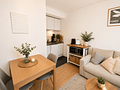 2-Zi.-Whg. im begehrten Univiertel (Maxvorstadt) - Wohnzimmer m. Kochnische