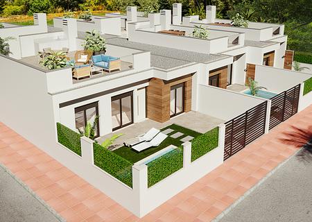 Ebenerdiges Haus mit Meerblick und guter Lage mit Pool - Plot