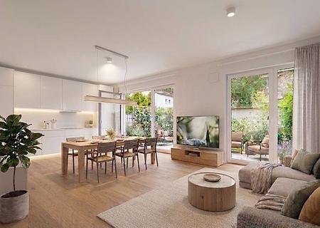 OPEN HOUSE-Besichtigung: Samstag, 25.Juli 14-15 Uhr: Großzügige 3-Zimmer-Gartenwohnung mit Hobbyraum - Wohnzimmer