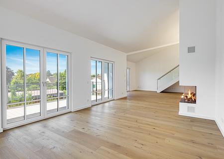Villen-Architektur trifft Design-Ästhetik: Wohnung mit Dachterrasse zum Erstbezug - Großzügige 4 Zimmer Wohnung 