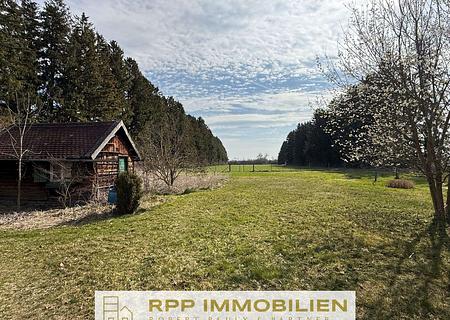 Sonniges Baugrundstück für eine Doppelhaushälfte in ruhiger Feldrandlage und optional 3,5 ha Land - Grundstück 