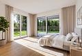 Neubau/Erstbezug: Hochklassige 4-Zimmer-Gartenwohnung in exklusiver Stadtvilla - Schlafzimmer (visualisiert) 