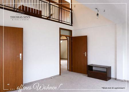 Attraktive Maisonettewohnung 
4 Zimmer - Dachloggia - TG-Platz
Durchrenovieren und Einziehen - Wohnzimmer