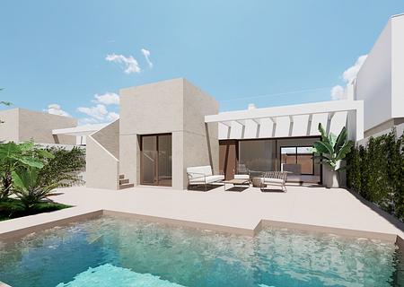 Villen mit 3 Schlafzimmern, 2 Bädern, Dachterrasse, Tiefgaragenstellplatz und Gemeinschaftspool neben Serena Golf