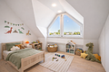 Hochklassige 3-Zimmer-Wohnung von 2021 mit luftigem Penthouse-Ambiente in Laufnähe zum See - Kinderzimmer (visualisiert)