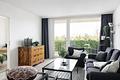 Schwabinger 2-Zimmerwohnung mit Fernblick, Fuchsbau - Wohnzimmer mit Blick zum Balkon