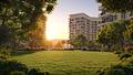 Yas Park Place - Yas Island - Entertainment pur - ALDAR_CanalGardens_CGI08_08_NoPPL_12k