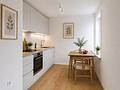 gut geschnittene, renovierte & sofort verfügbare, leere Erdgeschoßwohnung in Solln - Küche visualisiert