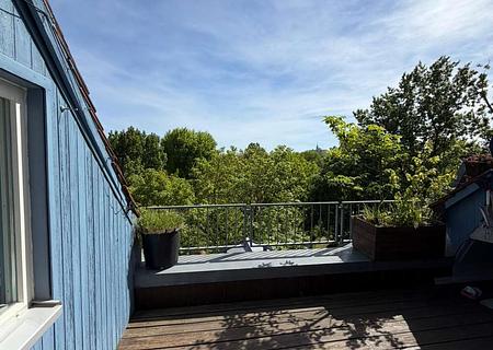 HEGERICH: Extravagante Maisonettewohnung mit herrlicher Dachterrasse in Nürnberg-St.-Johannis - Dachterrasse