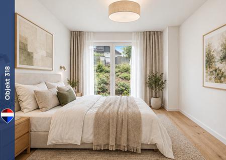 2-Zimmer-Neubau mit eigenem Garten in Fürstenfeldbruck - KI modified